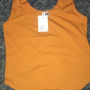 Yellow scoop neck Bodysuit